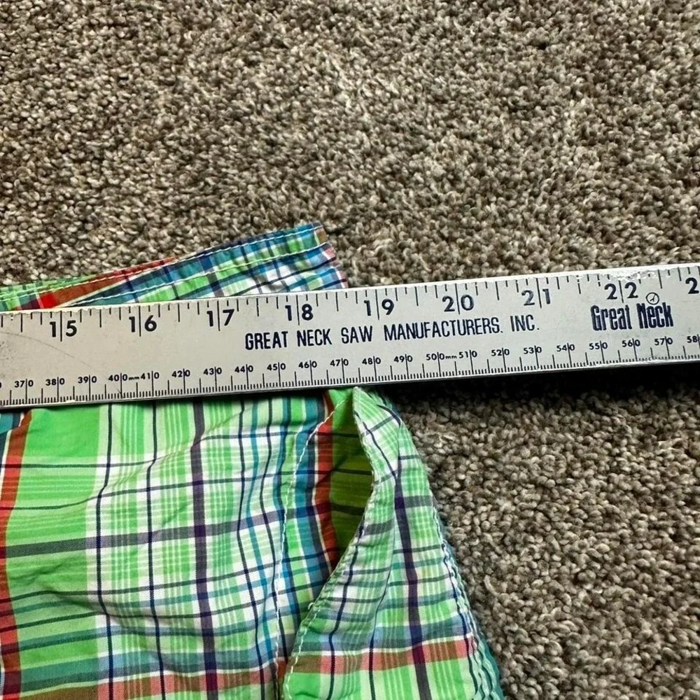 Vintage Polo Ralph Lauren green‎ plaid board shorts size 38